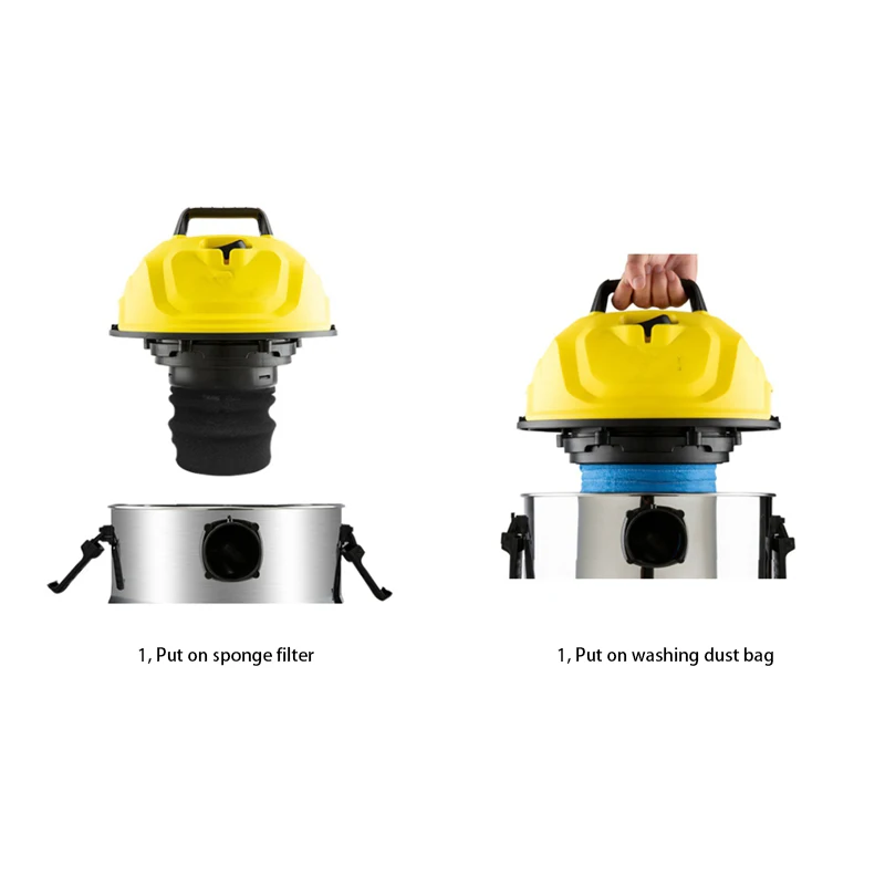 Sacchetti filtro tessili filtro in schiuma bagnata e asciutta per Karcher MV1 WD1 WD2 WD3 sacchetto filtro aspirapolvere parti aspirapolvere