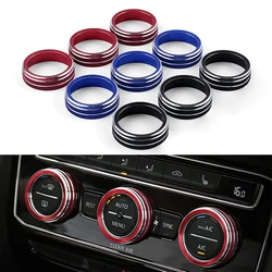 3Pcs Auto Car AC Control Ring For VW Tiguan Atlas T-roc Ateca FR Passat B8 Variant 2017-2019 Trim Cover Car Interior Accessories