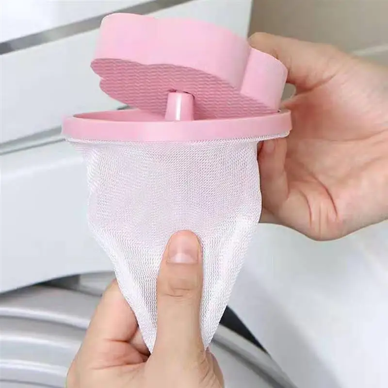 Washing Machine Hair Filter Reusable Flower Hair Filter Bag Washing Lint Catcher Filtering Hair Removal Washer Cleaning Tool