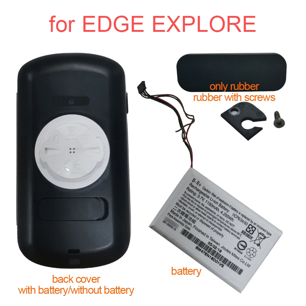 Per GARMIN EDGE EXPLORE Part Cover posteriore senza/con batteria/batteria 361-00035-15/sostituzione riparazione gomma