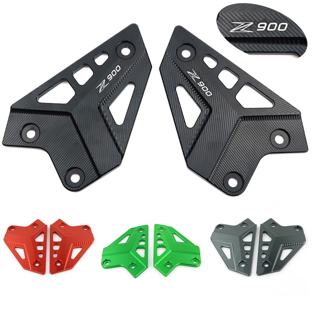 

For Kawasaki Z900 2017-2019 CNC Aluminum Foot Peg Heel Chain Guard Cover Protector Rearset Footrest Protector