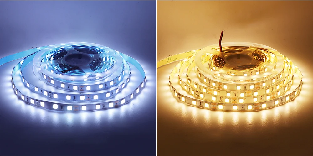 12V 24V Led Strip 5054 2835 5050 60 120 240Leds/m Waterproof Cool/Warm/Natrual White RGB Flexible LED Ribbon Tape Light Lamp 5m