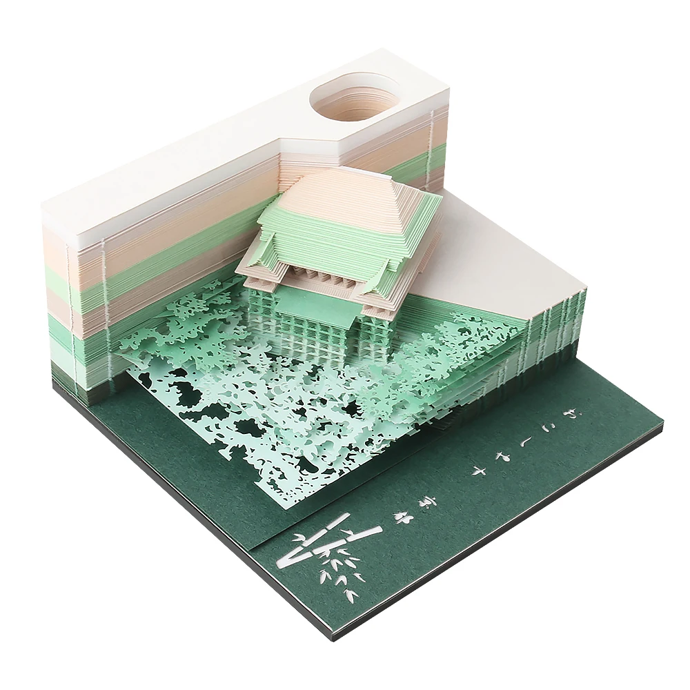 

Omoshiroi Block 3D Memo Pad Kiyomizu Temple Notepad Cubes Miniature Note Paper Block Christmas Gifts For New Year 2023 Souvenirs