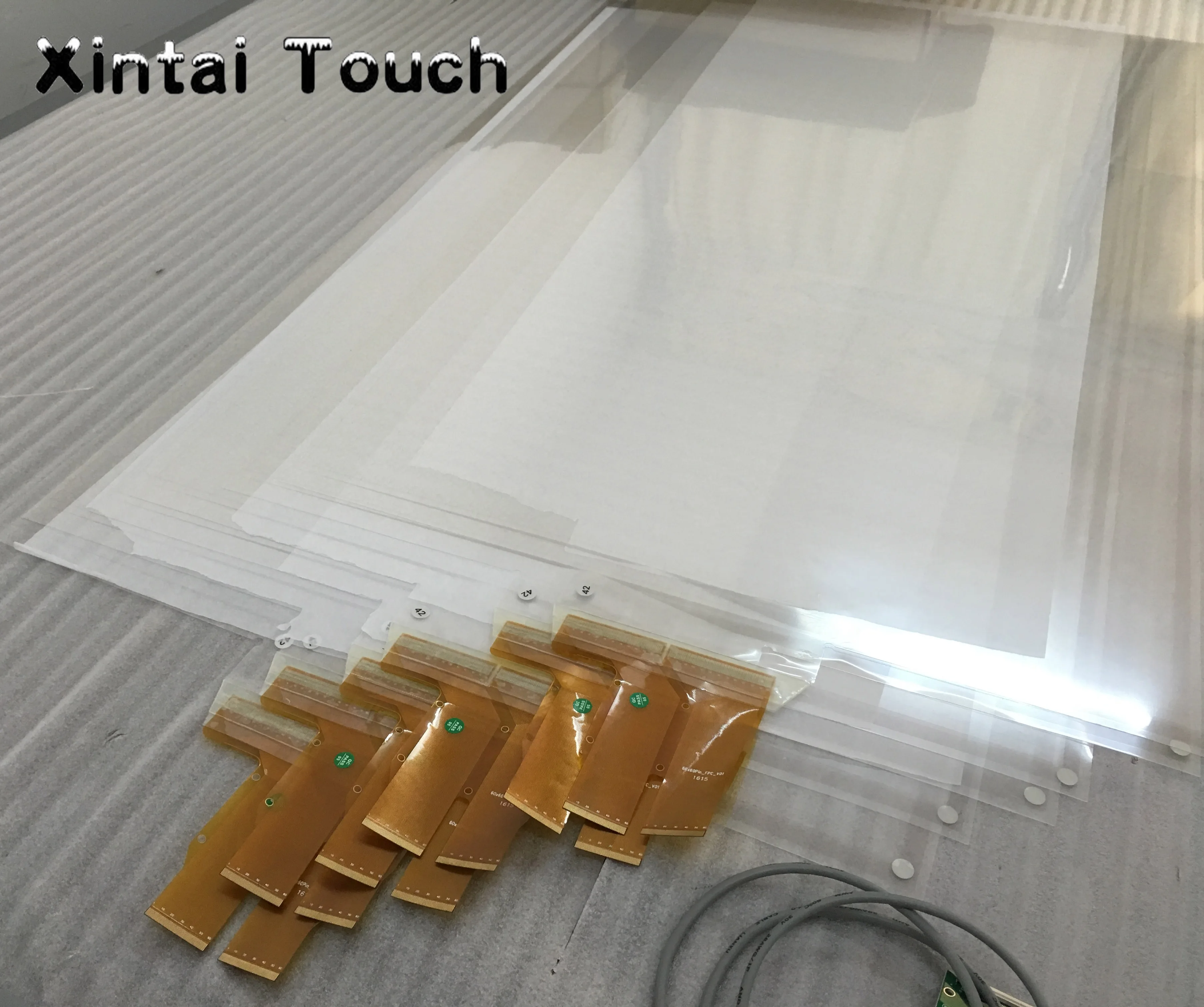 

48 inch dual interactive lcd touch foil Film , Touch Screen Film Through glass, Dual touch foil and multi-touch foil