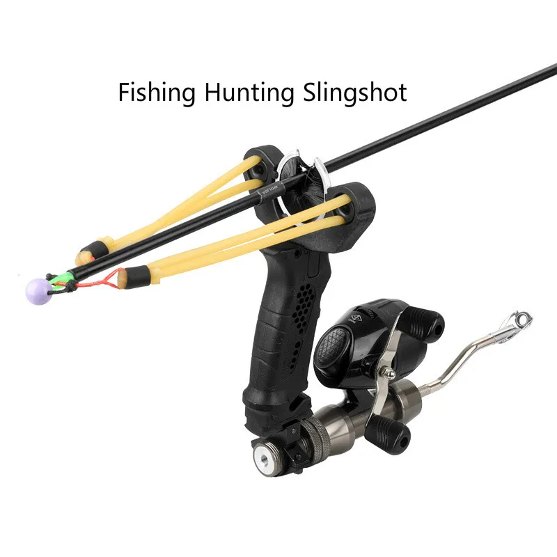 SlingshotยิงธนูติดSlingshotกลางแจ้งRest-ฟรีผูกแพ้ตกปลากลางแจ้งSlingshot BowและArrow Crossbow