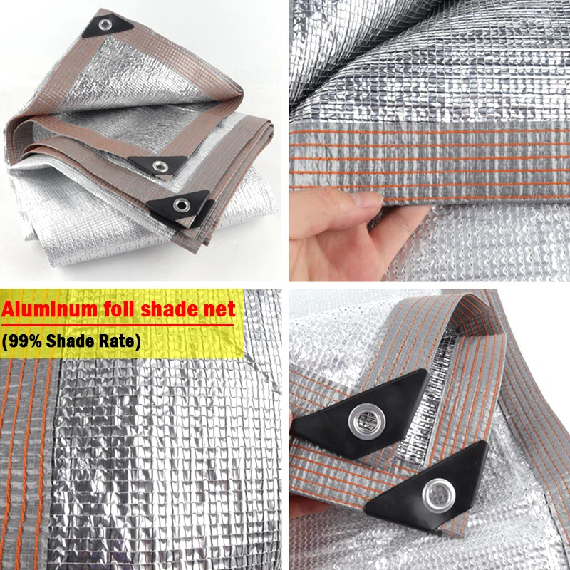 

99% Shade Rate Aluminum Foil Shading Net UV Protection Garden Succulent Plants Shelter Screen Outdoor Car Reflective Sun Shelter