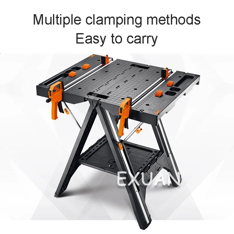 WX051 Mobile Portable Woodworking Table Sawing Machine Multi-function Workbench Portable Folding Carpenter Work Safe And Durable