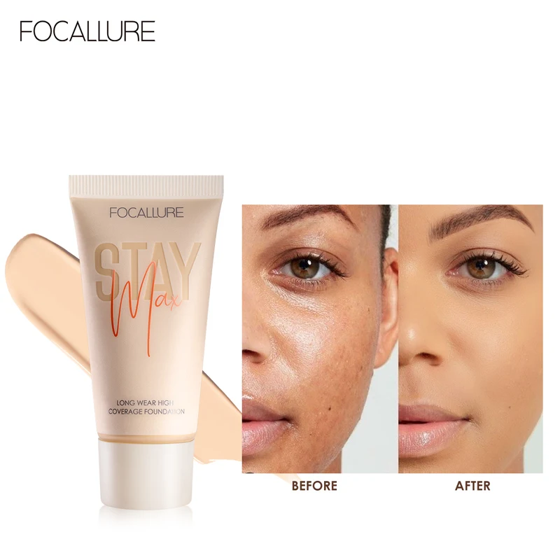 FOCALLURE Pore-Blurring Matte Foundation Base Makeup Face Oil-control Cosmetics Lightweight Matt Finish Foundation