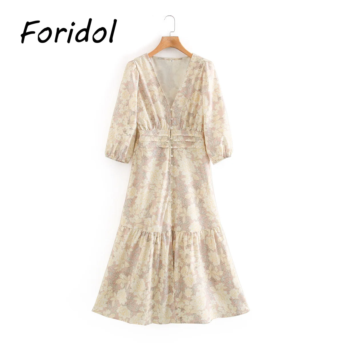 Autumn Long Floral Print Dress Robe for Women Casual Long Sleeve Split Dress Female Boho Elegant Maxi Party Vestidos Spring 2022