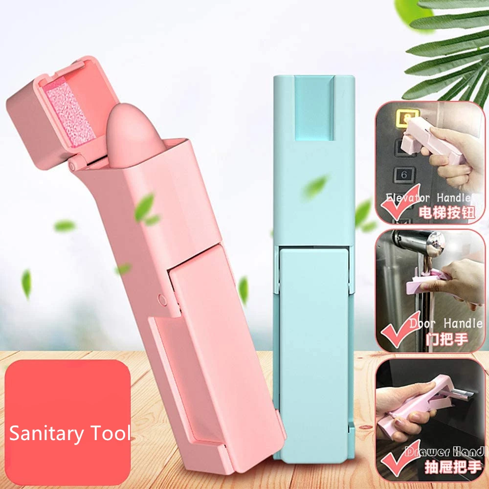 Sanitary Anti-epidemic tools for Open Door and Push The Elevator Button Handheld Rod to Prevent Direct Contact in Public Places