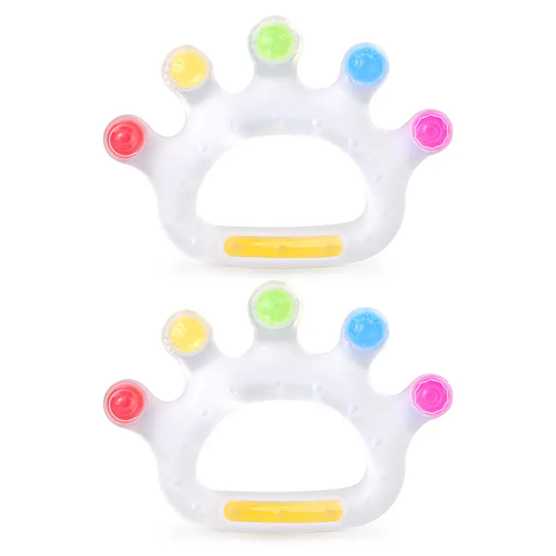 

Chenkai 5pcs Silicone Crown Teether DIY Baby Cartoon Pacifier Dummy Sensory Pendant soothing Teething Toy BPA Free