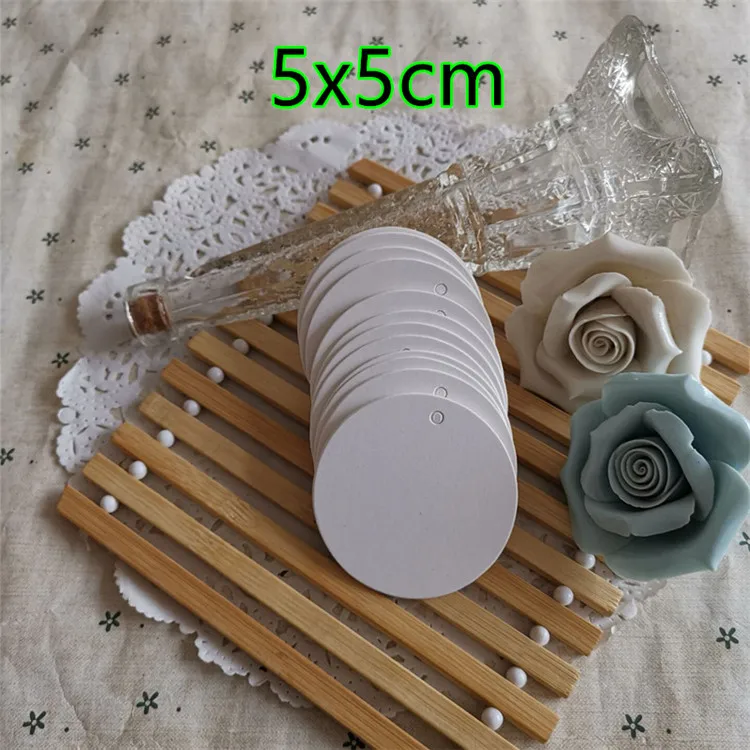 100pcs 350gsm White Paper Tag DIY Blank Cardboard Handmade Party Birthday Wedding Christmas Tree Gifts Flowers Bread Labels Tags