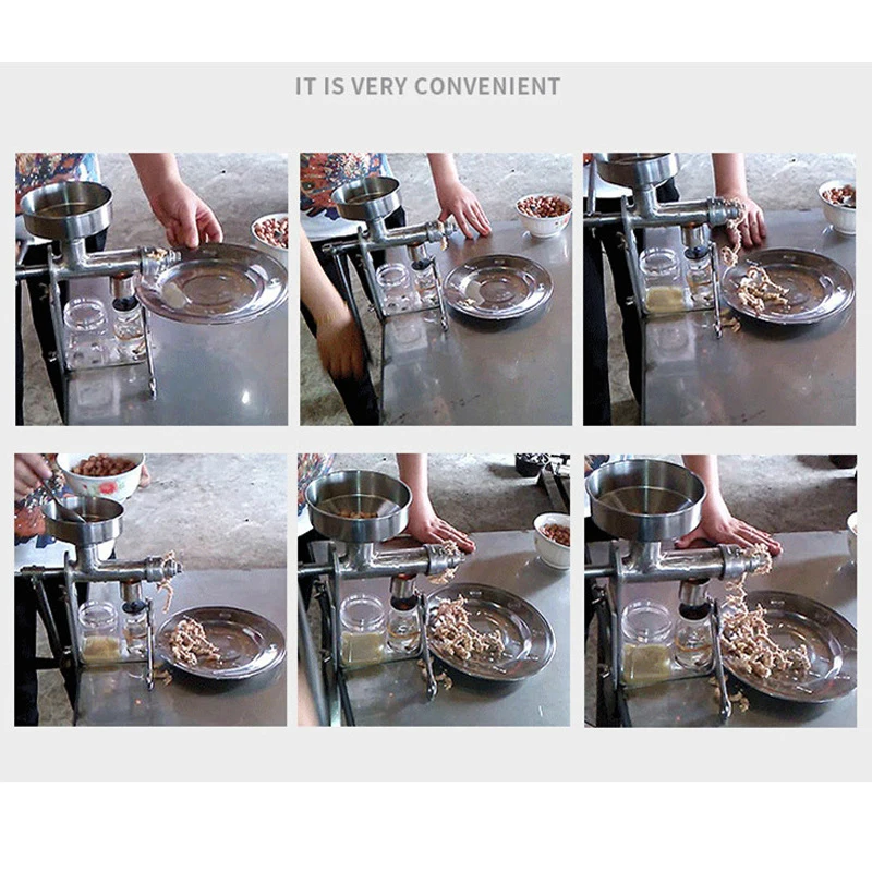 الفولاذ المقاوم للصدأ آلة ضغط الزيت اليدوي آلة ضغط الزيت زيت الفول السوداني زيت زيتون بذور الجوز النفط الصحافة