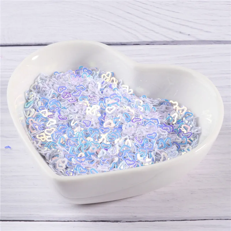 10g/bag 4mm Hollow Plum Shape Sequins Mix Macaroon Hollow Heart Star Nails Sequin Glitters Craft Wedding Decor Confetti