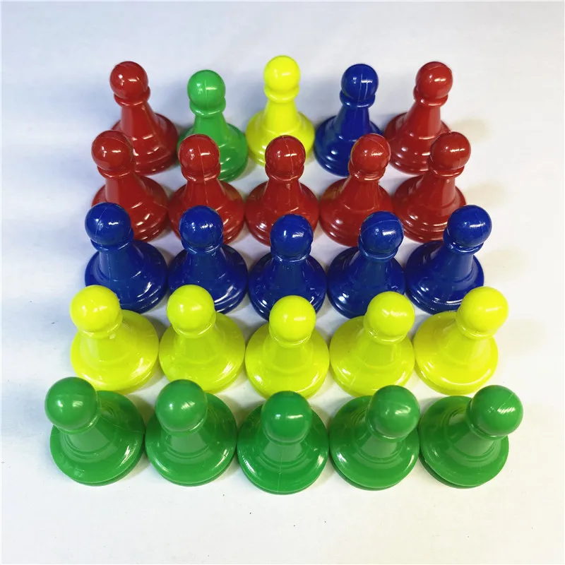 100Pieces/pack Plastic Chess Pawn Pieces Card Games Chess Parts Accessories For Game Component Tabletop Markers 4 Colors
