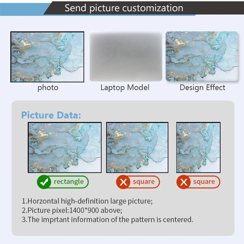 DIY zwei-seitig marmor universal laptop aufkleber laptop haut für MacBook/HP/Acer/Dell/ASUS/Lenovo notebook computer dekoration