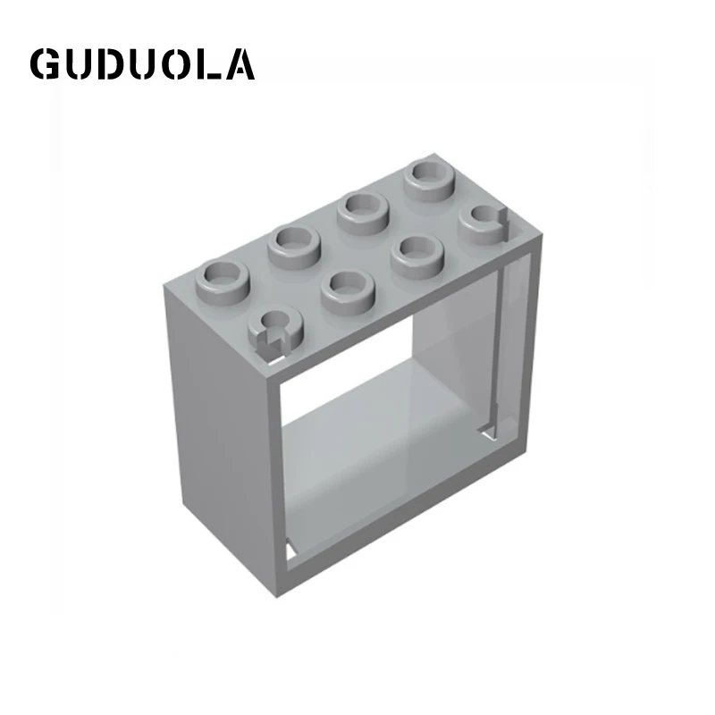 

Guduola Window 2x4x3 with Rounded Holes (4132) Frames/Windows/Walls and Doors MOC Building Block Toys Parts Brick 15pcs/LOT