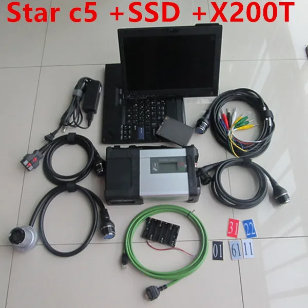 2023-09V Newest mb star diagnostic tool c5 connect c5 diagnosis with ssd +x220t laptop full set ready to work