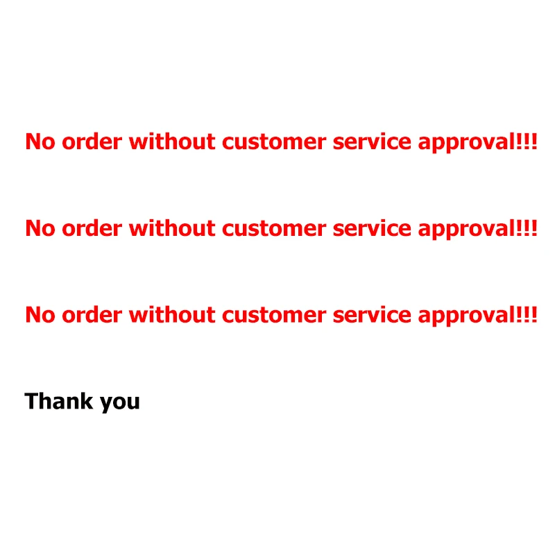 Resend or make up difference ,Special web page for making up difference or freight. No order without customer service approval!