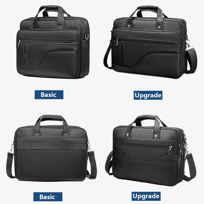 Étui à bombes d'affaires étanche pour hommes, sac pour ordinateur portable Oxford, grande capacité, sacs de voyage pour hommes initiés, 13 pouces, 14 pouces, 15.6 pouces, 17 pouces, haute qualité