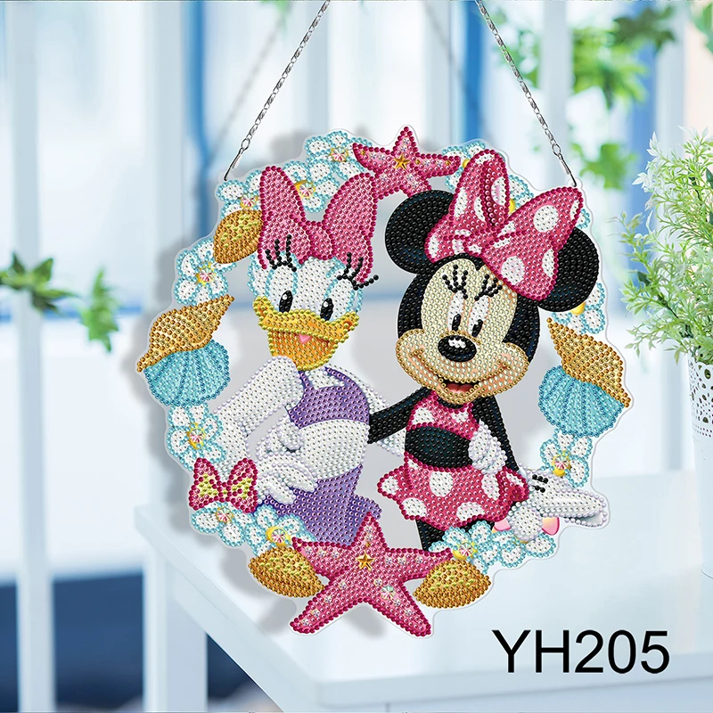 Disney 5D diamentowa malowanie wieniec świąteczny specjalny Rhinestone kreskówka myszka miki myszka Minnie haft DIY dekoracja wnętrz (rękodzieło)