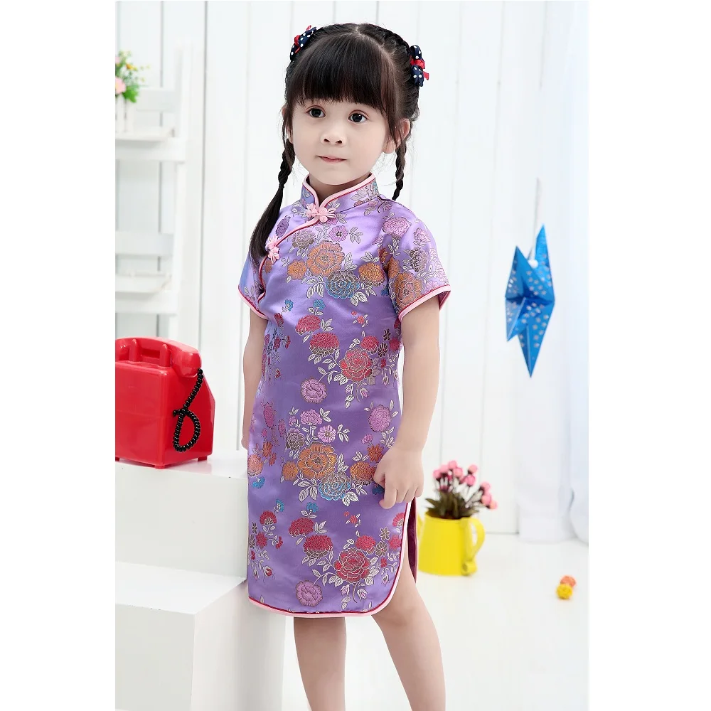 2019 Baby Girl NEW YEAR summer Dresses Kid Chinese Style chi-pao qipao cheongsam gift Clothes