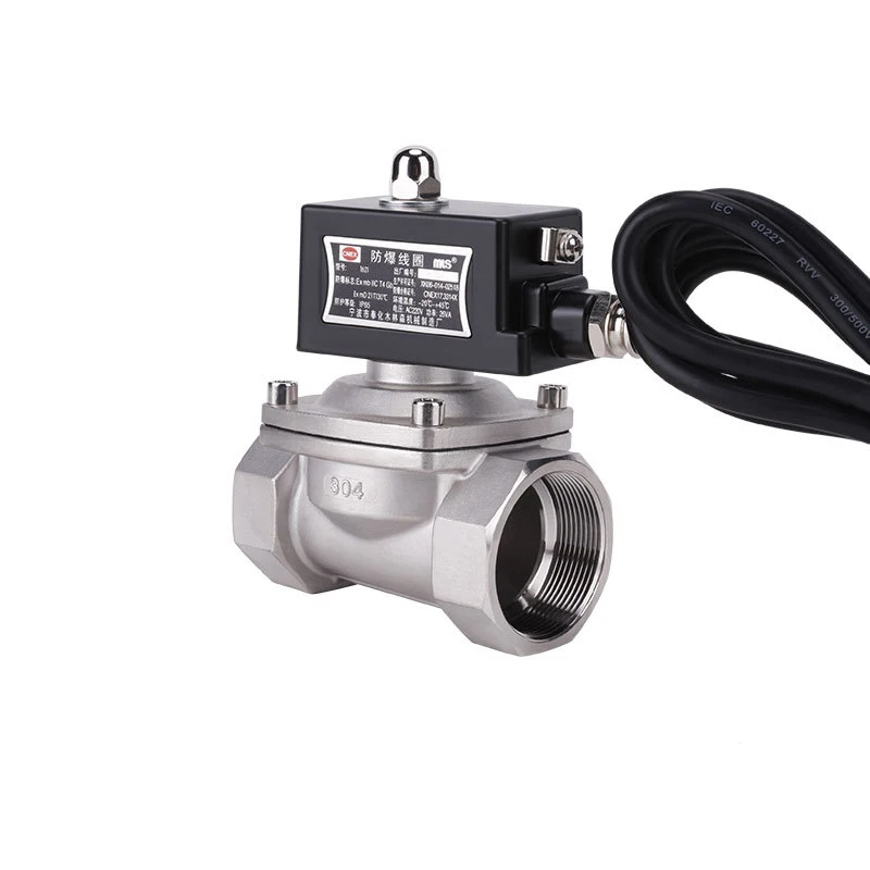 DN40 Normally Closed 304 Stainless Steel Explosion-proof Solenoid Valve For Gas natural gas