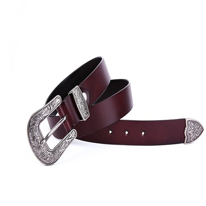 Hup zpxhyh Women Leather Western Cowgirl Waist Belt Metal Buckle Waistband New Hot Belts for Women Luxury Designer Brand belts