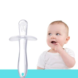 Baby Molar Stick Liquid Silicone Teething Toy Anti-Swallow Oral Care Baby Chewing Training Newborn Infant Elastic Teether Toys