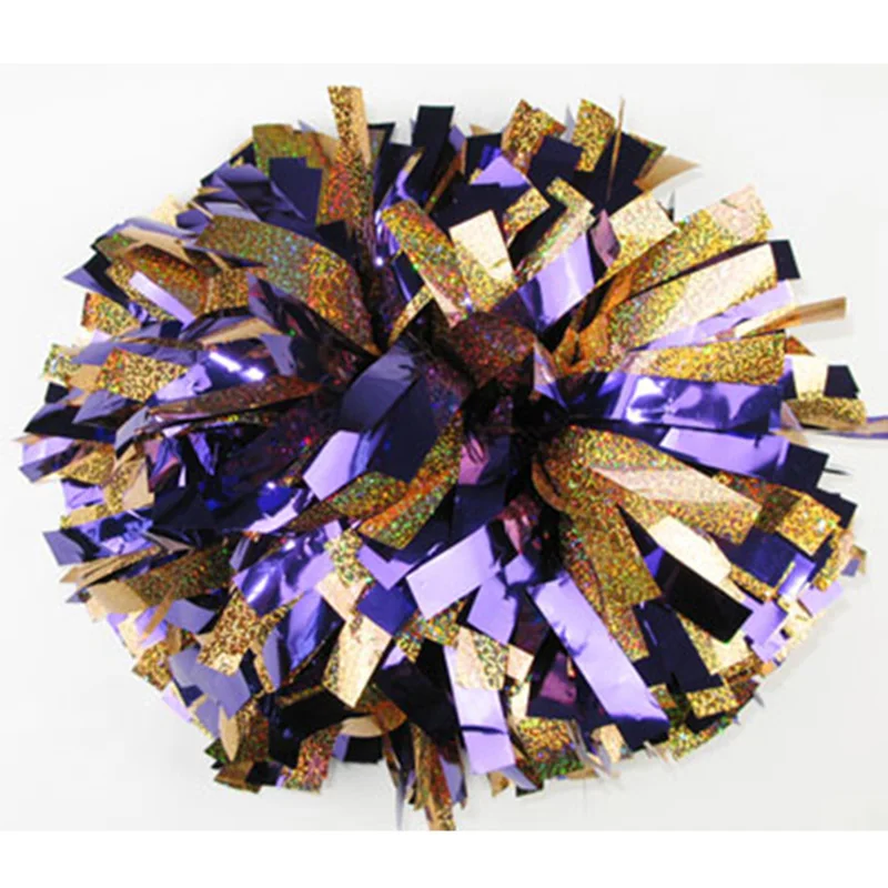 1PIECE,Cheerleader Cheerleader Cheerleading Pom Poms, Zebra, Lazer, Metallic, Holographic, Plastic, Wholesale Price