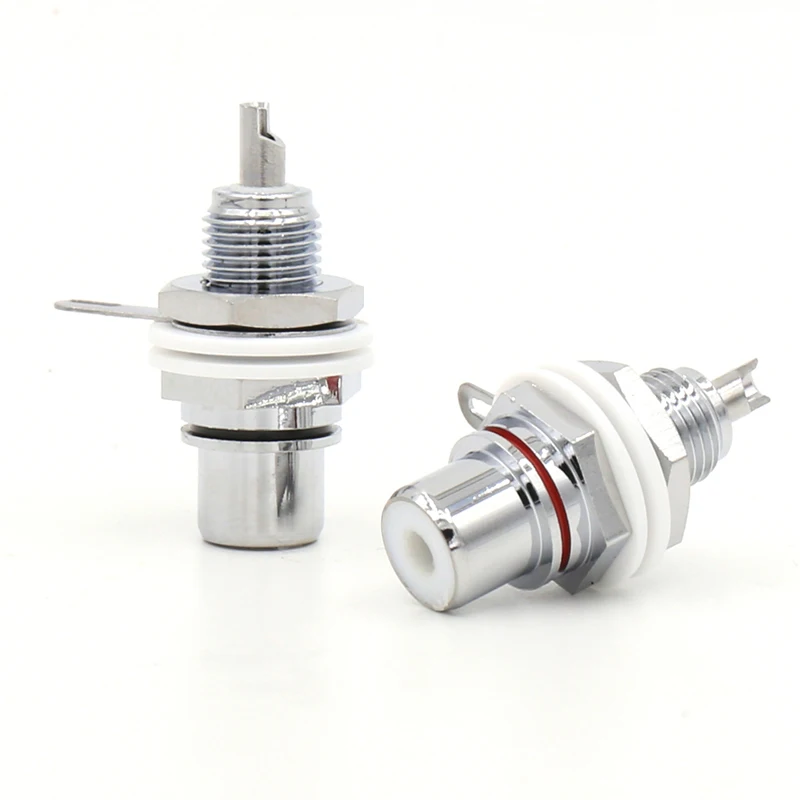 10pcs presa RCA placcata rodio RCA femmina montaggio a pannello spina terminale Audio telaio per montaggio a pannello RCA