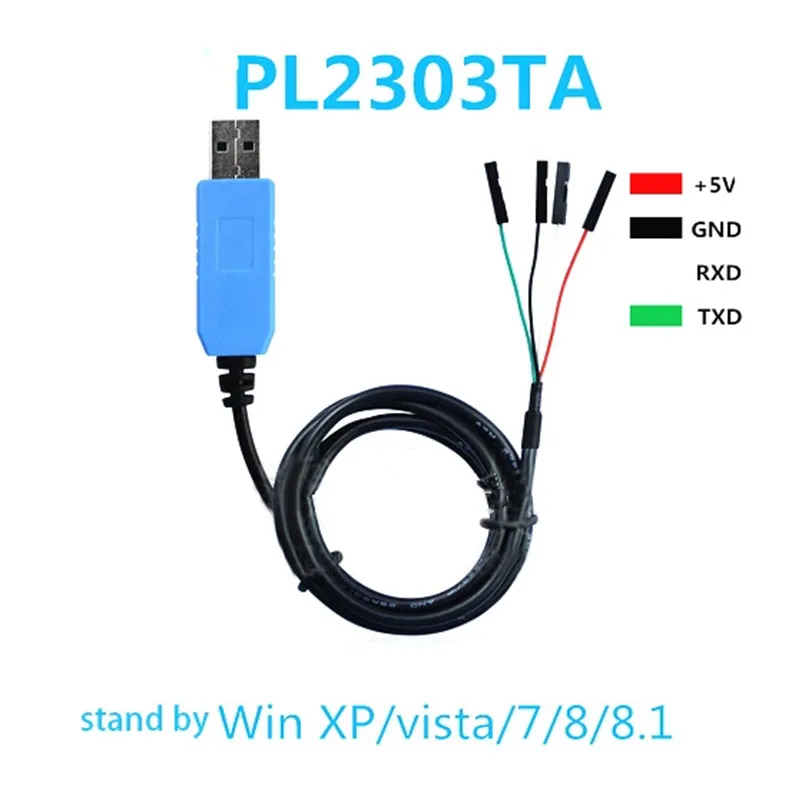Kabel szeregowy USB TTL RS232 PL2303 TA PL2303HX, kompatybilny z Win XP/VISTA/7/8/8.1, lepszy niż PL2303HX.