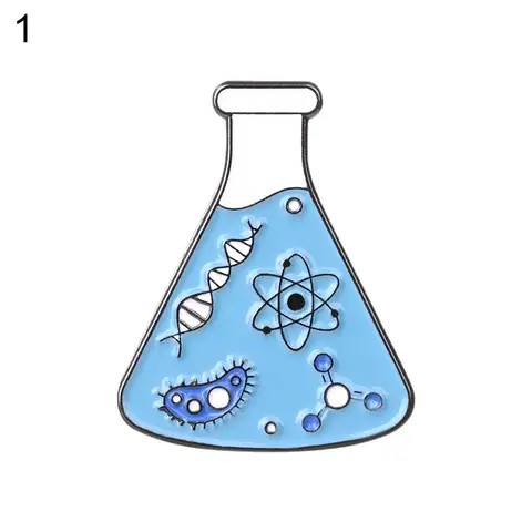 Science Teacher Gift Microscope Chemical Molecular Enamel Pin Science Badges Brooches