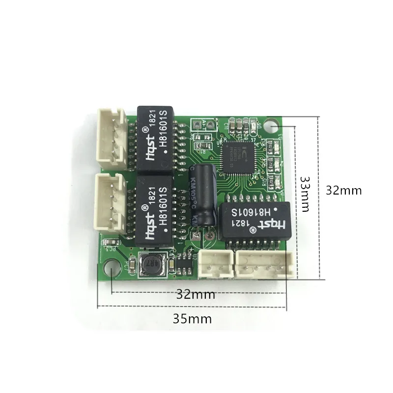 Módulo PBCswitch Mini PBC OEM, tamaño mini, 3/4/5 puertos, interruptores de red, placa Pcb, mini Módulo de interruptor ethernet de 10/100Mbps