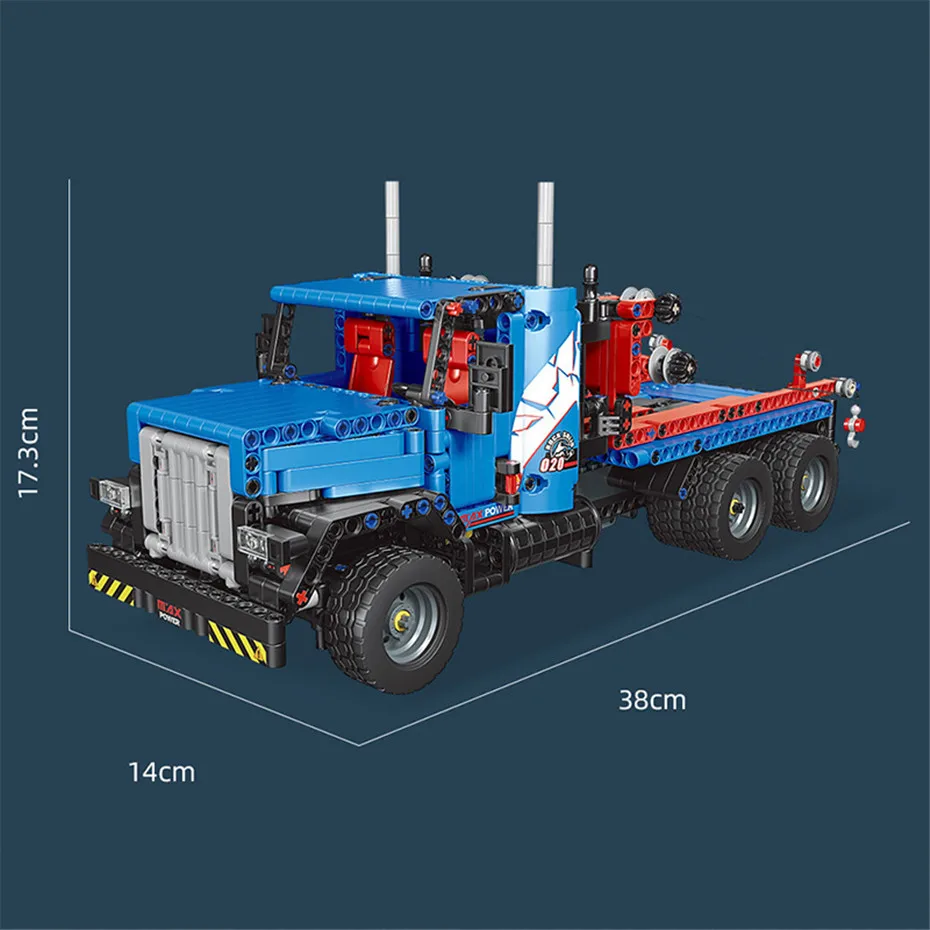 Mould King 15020 High-tech Truck Remote Control Building Sets 1064pcs App Control 2.4Ghz Motorized Tow Truck Building Blocks