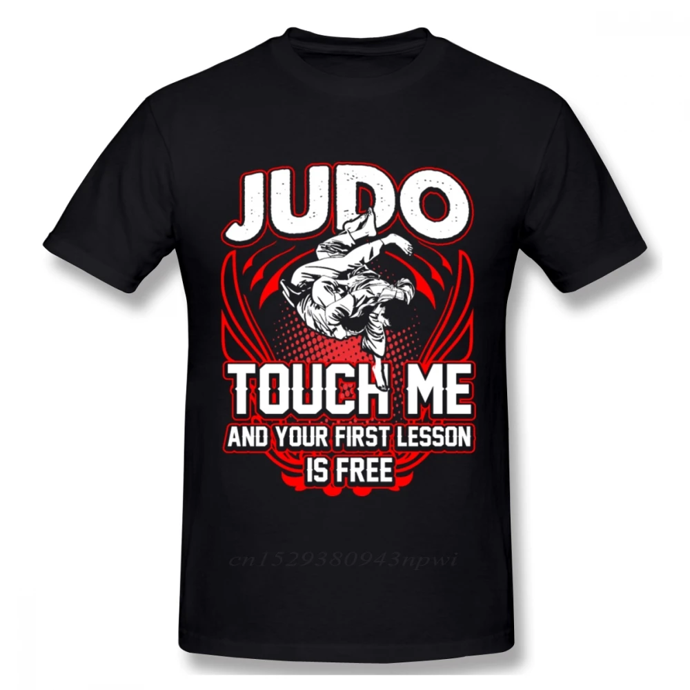 Men\'s O-neck Judo T Shirt  Me And Your First Lesson Is-free T Shirt Graphic Print Homme O-neck Plus Size Tee Shirt