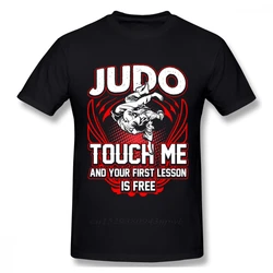 Camiseta con cuello redondo de Judo para hombre, camisa con estampado gráfico, talla grande