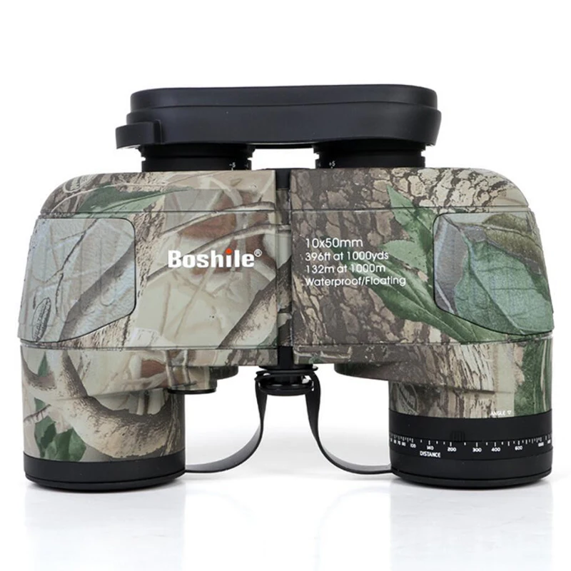 10x50 HD Powerful Binoculars Boshile Military Marine Waterproof Telescope Rangefinder Distance Navigation for Outdoor Hunting