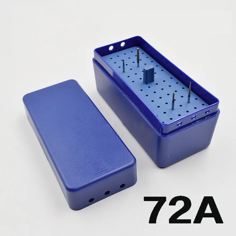 1Pc Dental 72 holes autoclavable sterilization endo box bur block holders for diamond bur reamer and endodontic files