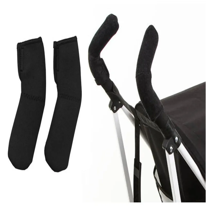 

2Pcs/Set Soft Black Kids Stroller Armrests Cover Protector Case Pram Pushchair Carriages Handle Accessories