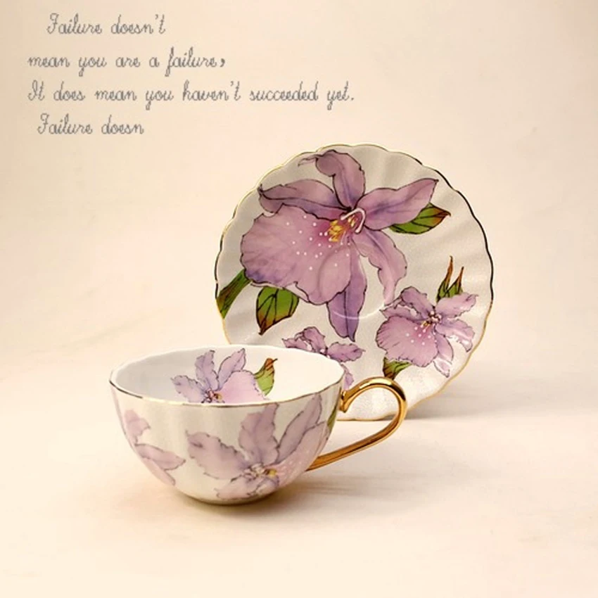 British Pastoral Bone China Tea Cup, Saucer Pot Set, Romantic Ceramic Coffee Cup, Porcelain Teacup, Home Decoration Accessories