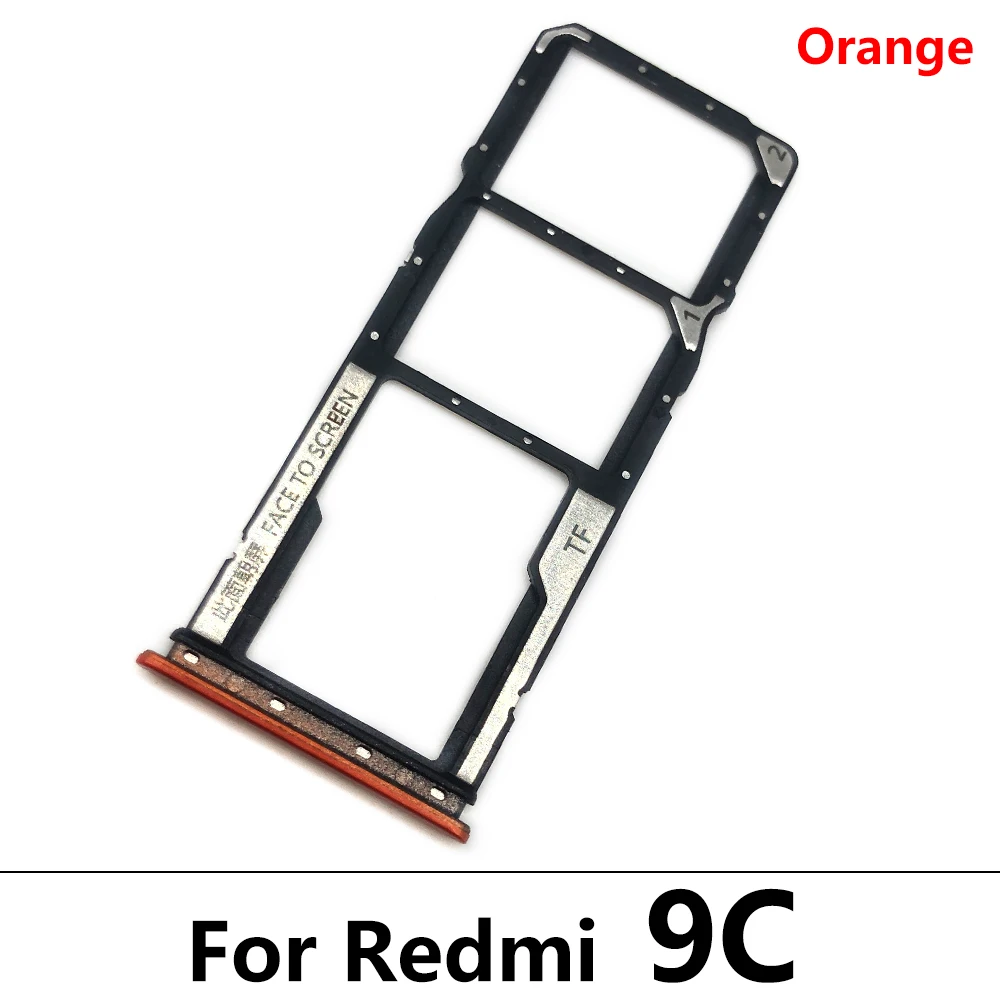 10Pcs/Lot，NEW SIM Card chip slot drawer SD Card Tray Chip drawer Holder Adapter For Xiaomi Redmi 9 9A 9C 9T + + Eject Pin