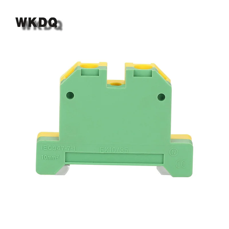 10pcs EK 10/35 SAK Type Equivalent to WEIDMULLER PE Screw Connect 10 mm² Ground Terminals Blocks Din Rail Connector EK10/35