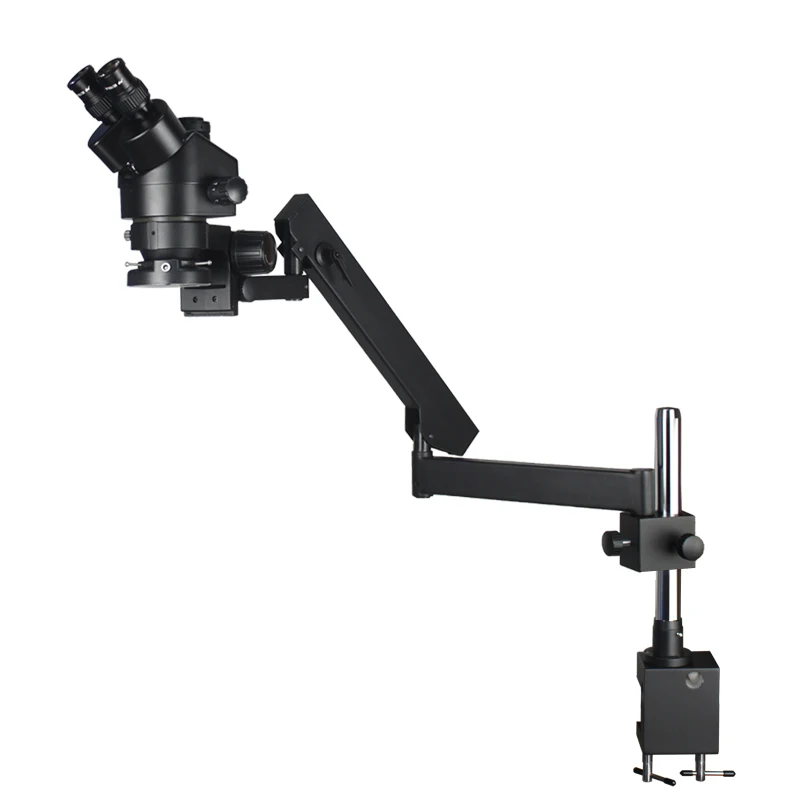 3.5X - 90X Articulating Arm Pillar Clamp Zoom Simul Focal Industrial Trinocular Stereo Microscope + 38MP 1080P HDMI Video Camera