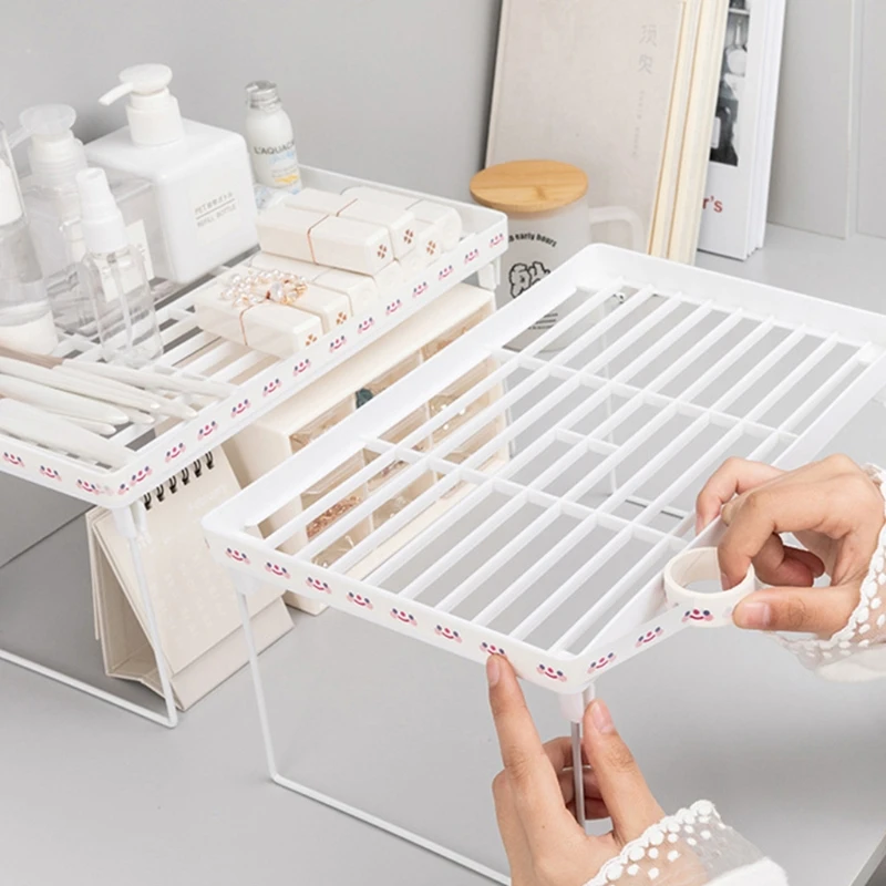 Home Closet Organizer Storage Shelf for Kitchen Rack Space Saving Wardrobe Decorative Cabinet Holder