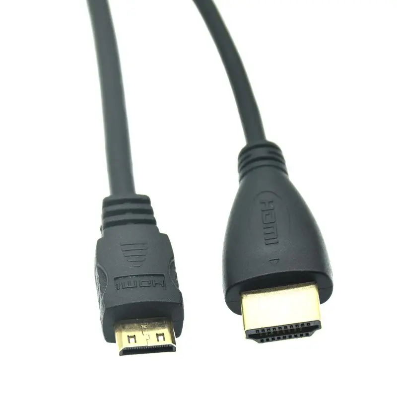 Mini kabel kompatybilny z HD do HDMI 1080p 3D pozłacana wtyczka Adapter o wysokiej prędkości do projektora ekran aparatu Notebook TV 1M-10M