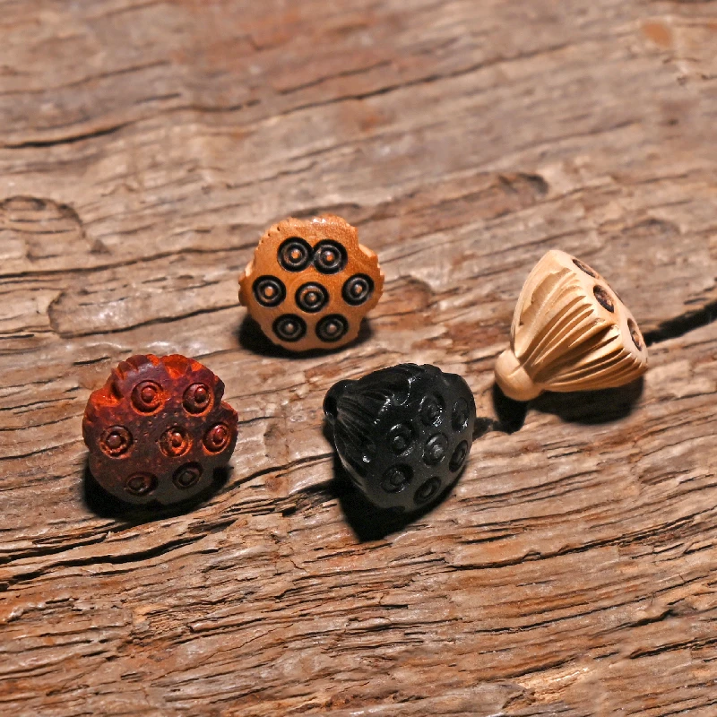 WD-013 Natural Rosewood Ebony Boxwood Lotus Seed Beads Handmade Antique For Jewelry Making DIY Beads Bracelet Yoga Necklace