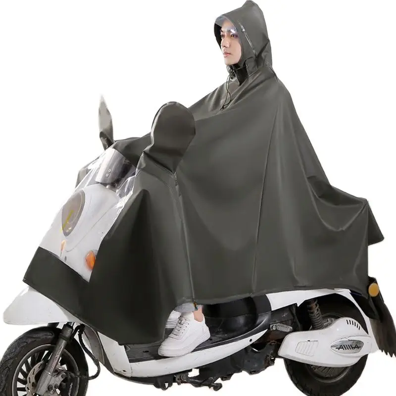 Large Waterproof Raincoat Motorcycle Bike Rain Coat Jacket Overall Long Rain Poncho Men Rain Cover Double Raincoat Windbreaker