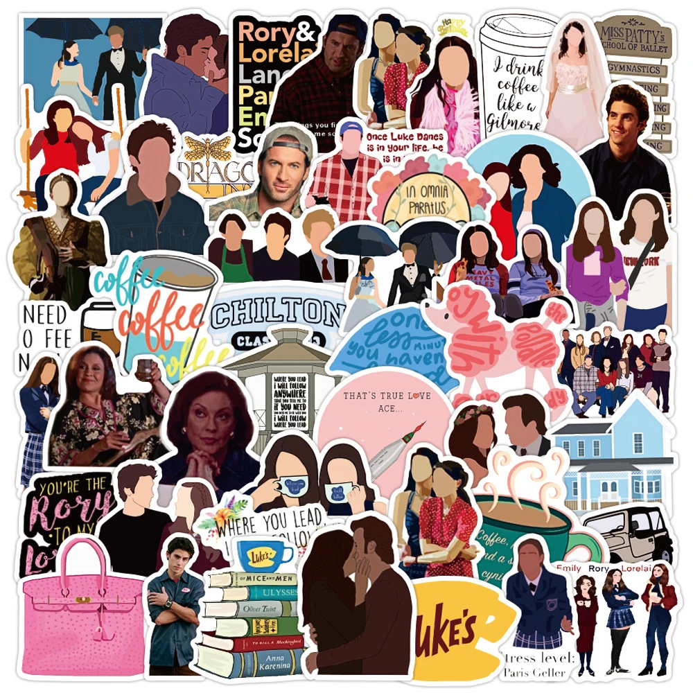 10/30/50PCS Funny TV Show Gilmore Girls Stickers Bike Skateboard Fridge Laptop Luggage Waterproof Joke Decals Sticker Kid Toys