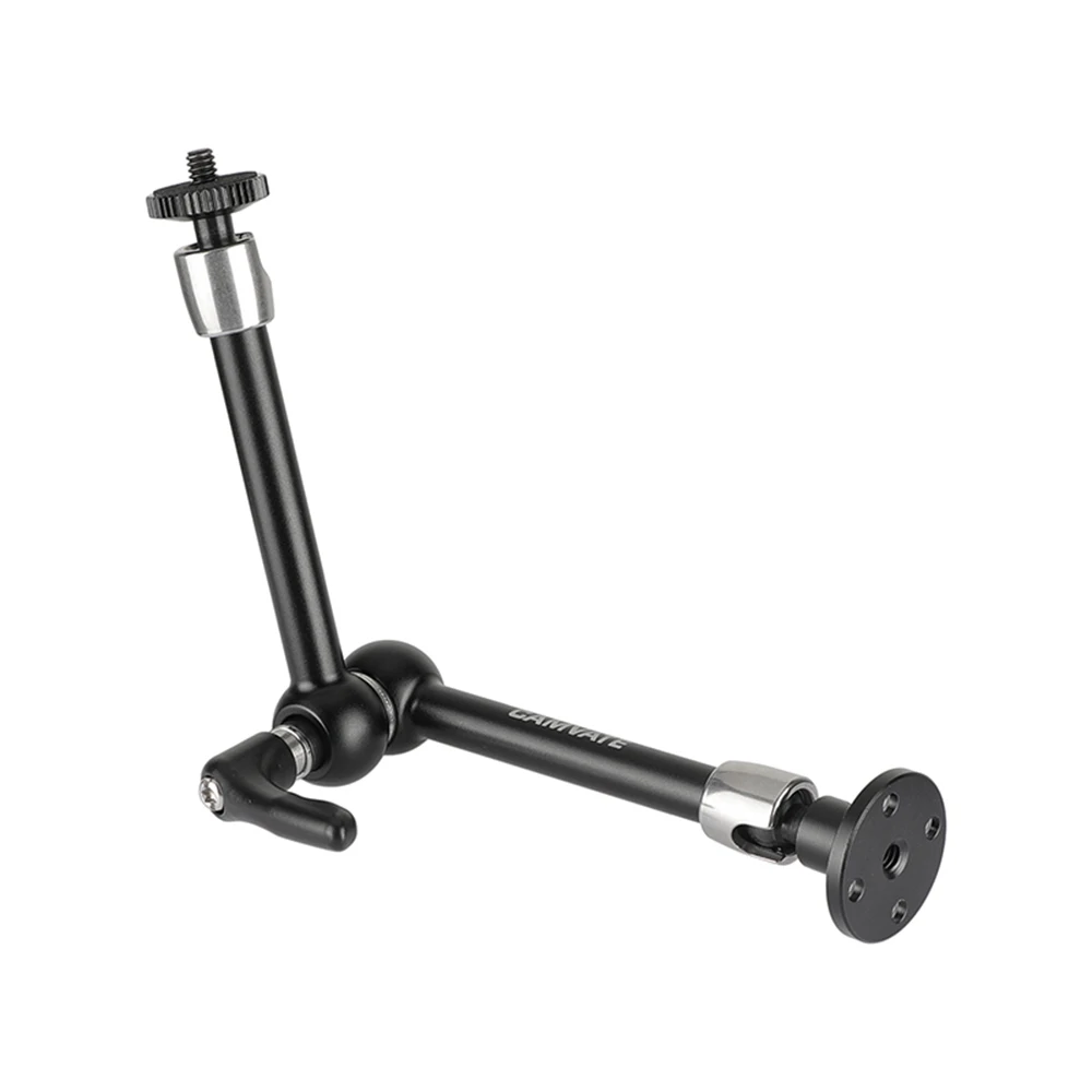 CAMVATE 11 "توضيح الذراع السحرية مع 1/4"-20 رؤساء الكرة قاعدة تثبيت جدار دائري للميكروفون ، مراقب ، فلاش ، الفيديو الضوئي